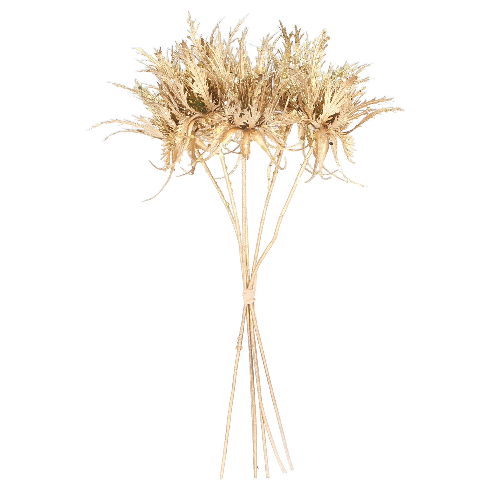 Christmas Gold Thistle Bunch by Gisela Graham